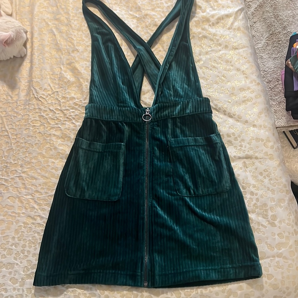 Moon River XSmall Dress in Velvet Green
